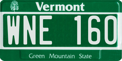 VT license plate WNE160