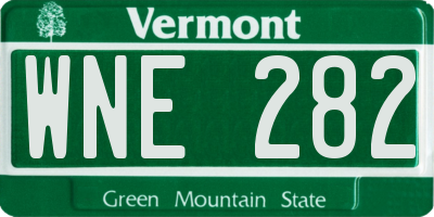 VT license plate WNE282