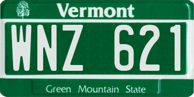 VT license plate WNZ621