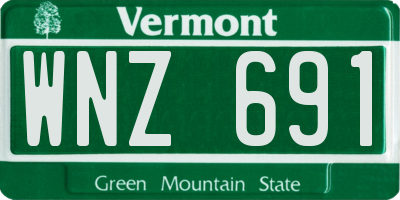 VT license plate WNZ691