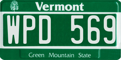 VT license plate WPD569