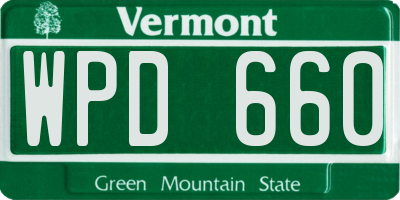 VT license plate WPD660