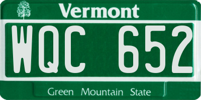 VT license plate WQC652