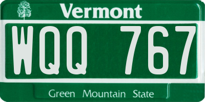 VT license plate WQQ767
