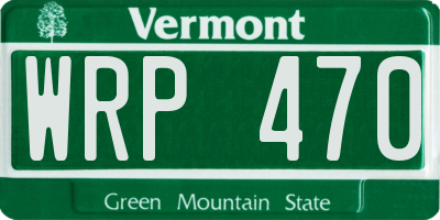 VT license plate WRP470