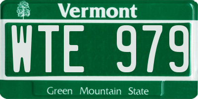 VT license plate WTE979