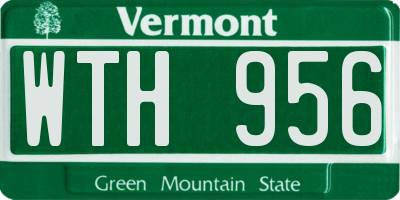 VT license plate WTH956