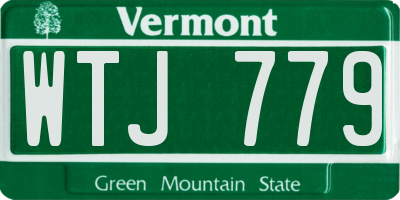 VT license plate WTJ779