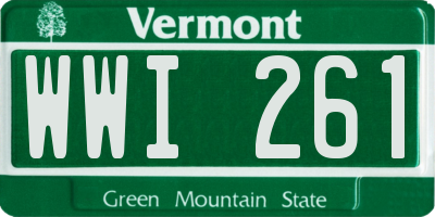 VT license plate WWI261