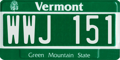 VT license plate WWJ151