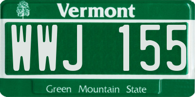 VT license plate WWJ155