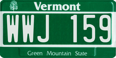 VT license plate WWJ159