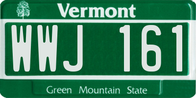 VT license plate WWJ161
