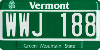 VT license plate WWJ188