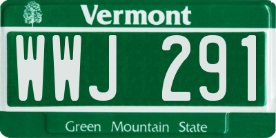 VT license plate WWJ291
