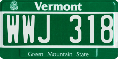 VT license plate WWJ318