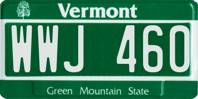 VT license plate WWJ460