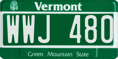 VT license plate WWJ480
