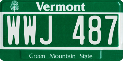 VT license plate WWJ487