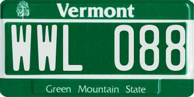 VT license plate WWL088