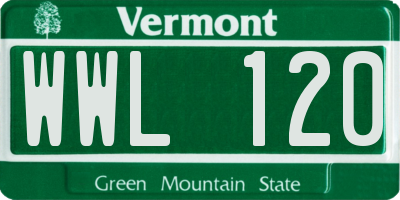 VT license plate WWL120