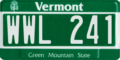VT license plate WWL241