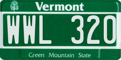 VT license plate WWL320
