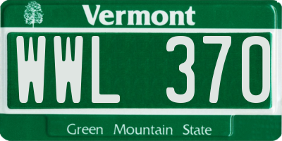 VT license plate WWL370