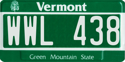 VT license plate WWL438