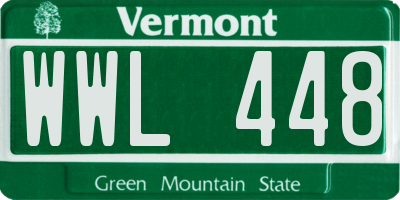 VT license plate WWL448
