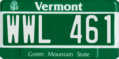 VT license plate WWL461