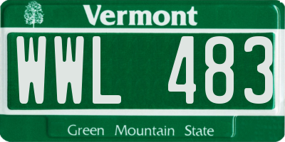 VT license plate WWL483