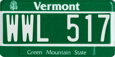 VT license plate WWL517