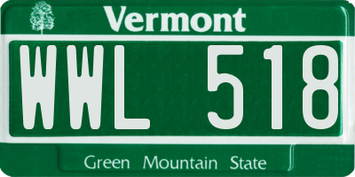 VT license plate WWL518