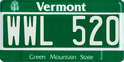 VT license plate WWL520