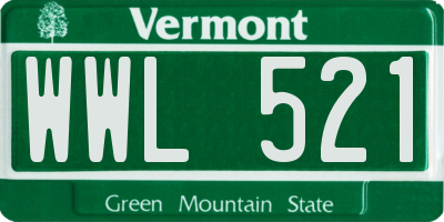 VT license plate WWL521