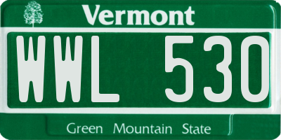 VT license plate WWL530