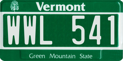 VT license plate WWL541