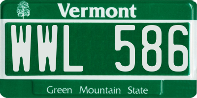 VT license plate WWL586