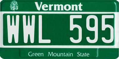 VT license plate WWL595