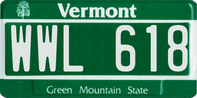 VT license plate WWL618