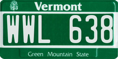 VT license plate WWL638