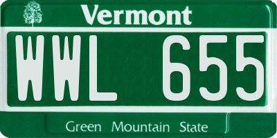 VT license plate WWL655