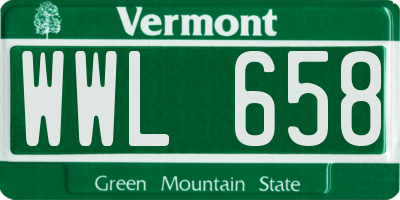 VT license plate WWL658