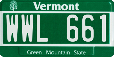 VT license plate WWL661