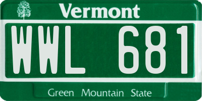 VT license plate WWL681