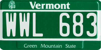 VT license plate WWL683
