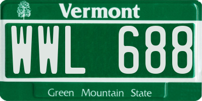 VT license plate WWL688