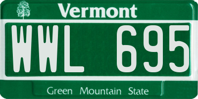 VT license plate WWL695