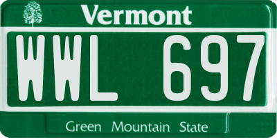 VT license plate WWL697